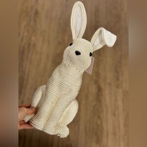 Rachel Zoe Cream Woven Bunny Accent